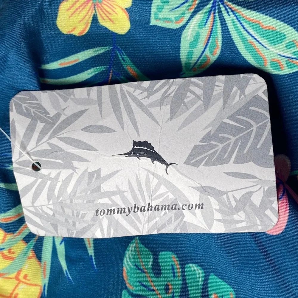 Tommy Bahama Swim Trunks Kids XL 14 Blue‎ Tropical Pineapple Watermelon Summer